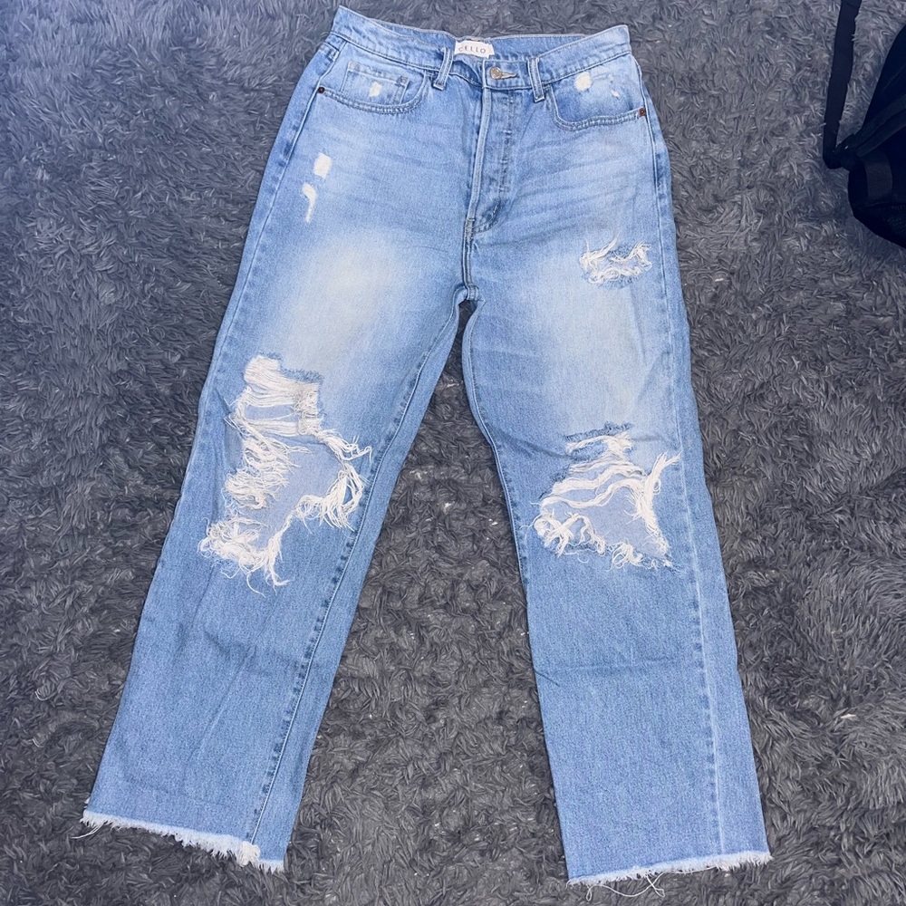 Light Blue Distressed Jeans